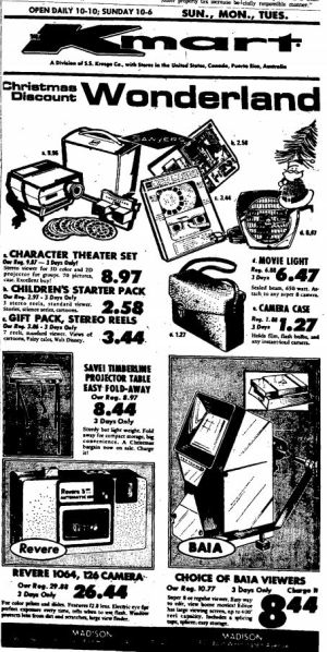 Wisconsin State Journal toy ads: 1960s
